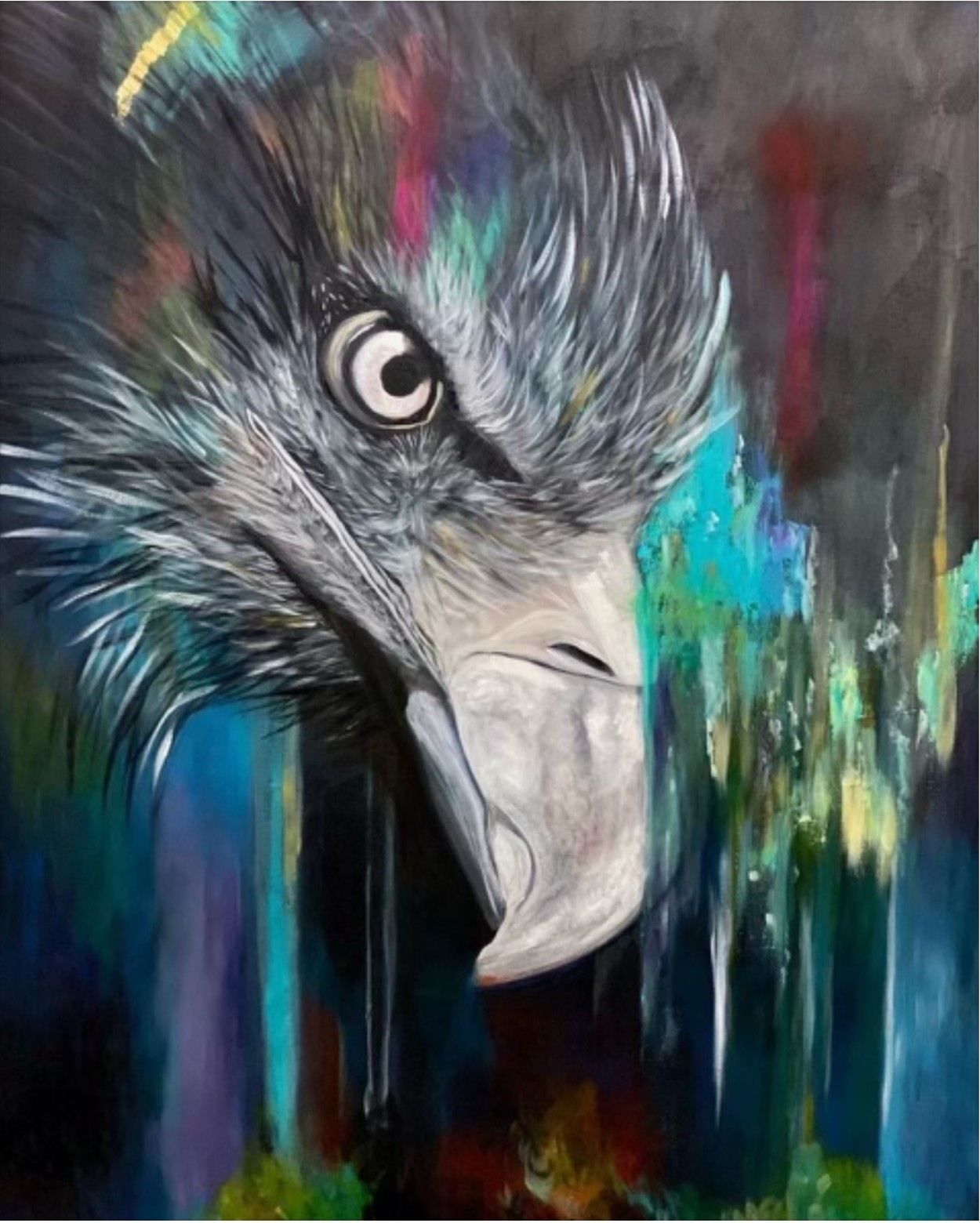 Eagle - Mixed media oil - Marlene S Fourie