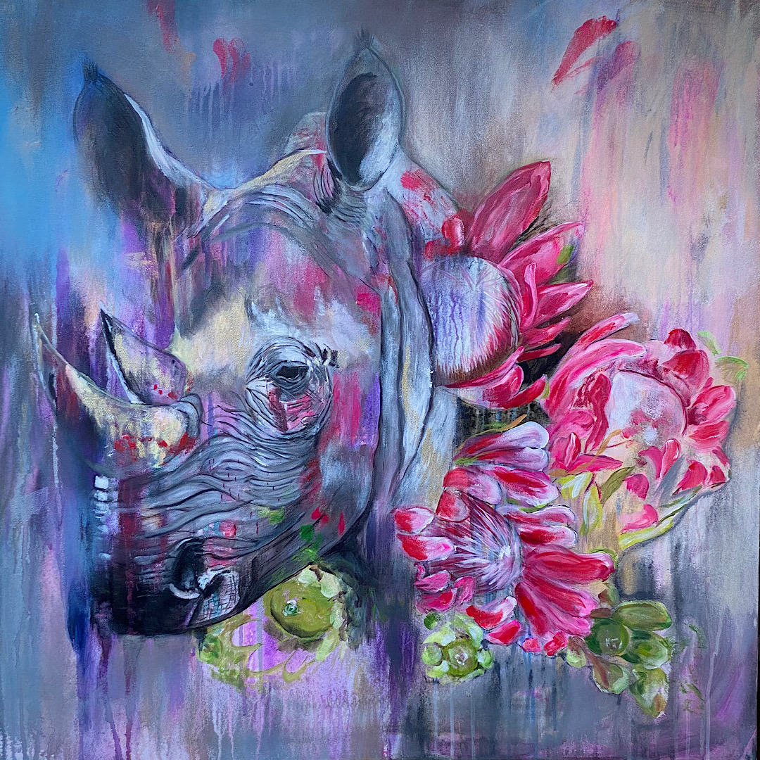 Endangered - Acrylic - Marlene S Fourie